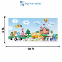 Saja kar dekho Wall Handing Wallpaper For Pre School | Picture High Quality Weather Resistant HD Wall Paper | 5 x 10 ft | - 5 x 10 ft