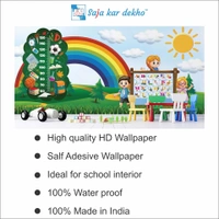 Saja kar dekho Wall Handing Wallpaper For Pre School | Picture High Quality Weather Resistant HD Wall Paper | 5 x 10 ft | - 5 x 10 ft