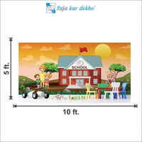 Saja kar dekho Wall Handing Wallpaper For Pre School | Picture High Quality Weather Resistant HD Wall Paper | 5 x 10 ft | - 5 x 10 ft