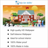 Saja kar dekho Wall Handing Wallpaper For Pre School | Picture High Quality Weather Resistant HD Wall Paper | 5 x 10 ft | - 5 x 10 ft