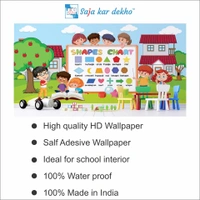 Saja kar dekho Wall Handing Wallpaper For Pre School | Picture High Quality Weather Resistant HD Wall Paper | 5 x 10 ft | - 5 x 10 ft