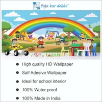Saja kar dekho Wall Handing Wallpaper For Pre School | Picture High Quality Weather Resistant HD Wall Paper | 5 x 10 ft | - 5 x 10 ft