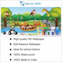 Saja kar dekho Wall Handing Wallpaper For Pre School | Picture High Quality Weather Resistant HD Wall Paper | 5 x 10 ft | - 5 x 10 ft