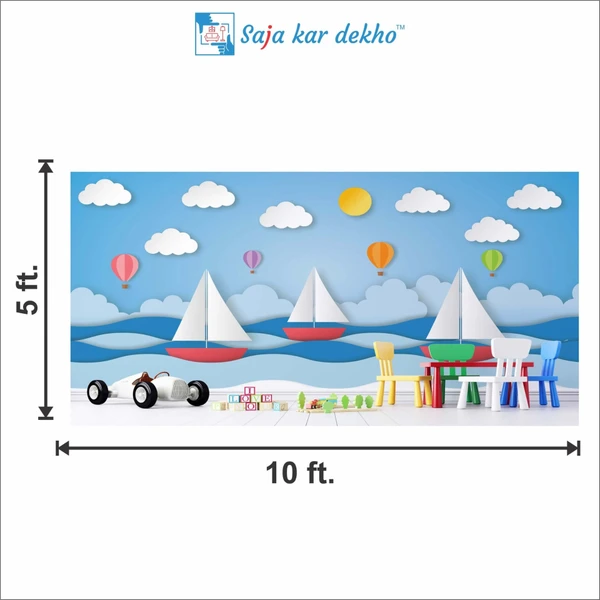 Saja kar dekho Wall Handing Wallpaper For Pre School | Picture High Quality Weather Resistant HD Wall Paper | 5 x 10 ft | - 5 x 10 ft