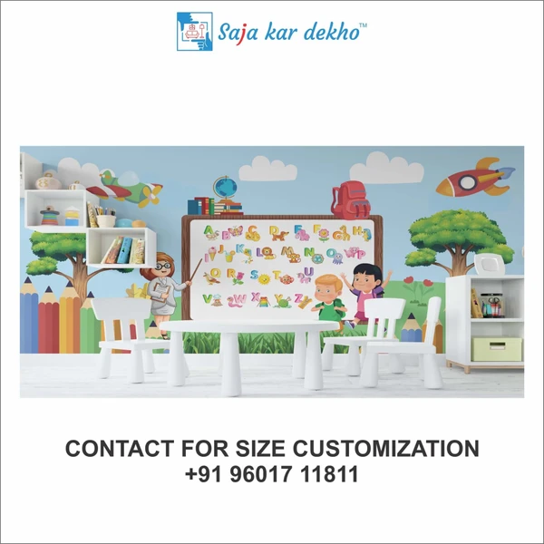 Saja kar dekho Wall Handing Wallpaper For Pre School | Picture High Quality Weather Resistant HD Wall Paper | 5 x 10 ft | - 5 x 10 ft