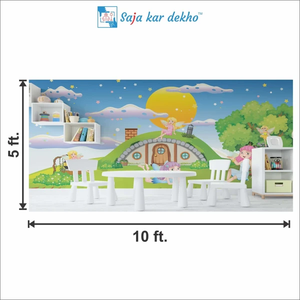 Saja kar dekho Wall Handing Wallpaper For Pre School | Picture High Quality Weather Resistant HD Wall Paper | 5 x 10 ft | - 5 x 10 ft