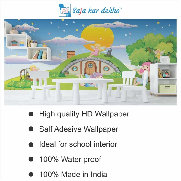 Saja kar dekho Wall Handing Wallpaper For Pre School | Picture High Quality Weather Resistant HD Wall Paper | 5 x 10 ft | - 5 x 10 ft