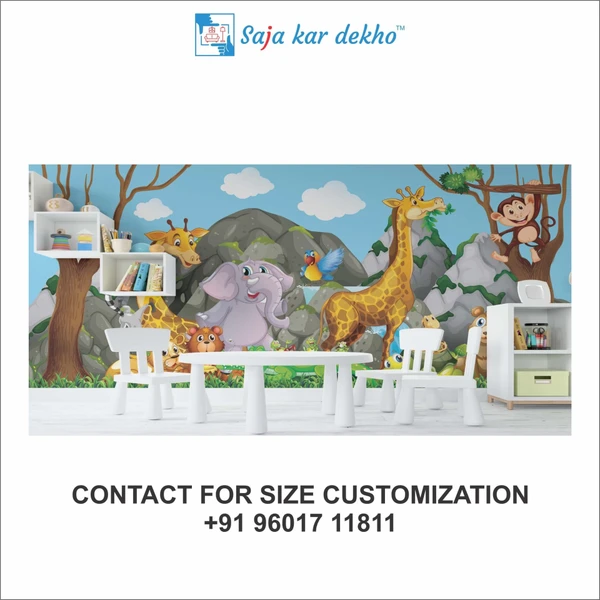 Saja kar dekho Wall Handing Wallpaper For Pre School | Picture High Quality Weather Resistant HD Wall Paper | 5 x 10 ft | - 5 x 10 ft