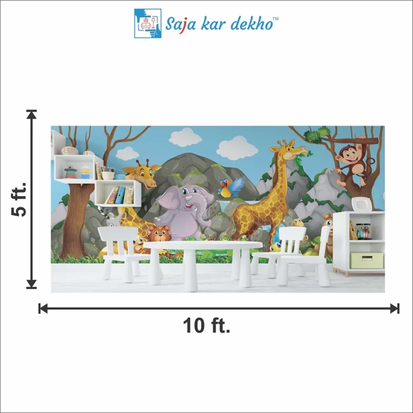 Saja kar dekho Wall Handing Wallpaper For Pre School | Picture High Quality Weather Resistant HD Wall Paper | 5 x 10 ft | - 5 x 10 ft