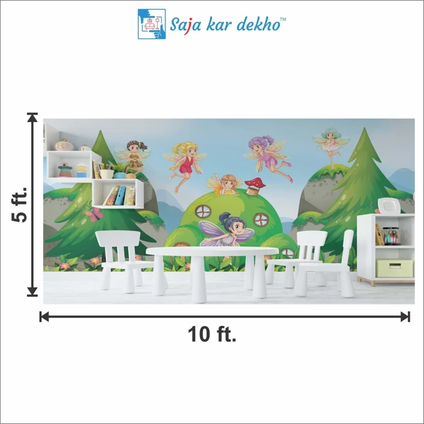 Saja kar dekho Wall Handing Wallpaper For Pre School | Picture High Quality Weather Resistant HD Wall Paper | 5 x 10 ft | - 5 x 10 ft