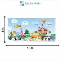 Saja kar dekho Wall Handing Wallpaper For Pre School | Picture High Quality Weather Resistant HD Wall Paper | 5 x 10 ft | - 10 * 10