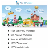 Saja kar dekho Wall Handing Wallpaper For Pre School | Picture High Quality Weather Resistant HD Wall Paper | 5 x 10 ft | - 10 * 10