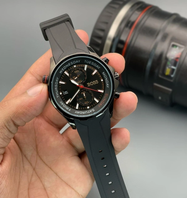 HUGO BOSs Stylish Watch Collection For MEN - Black