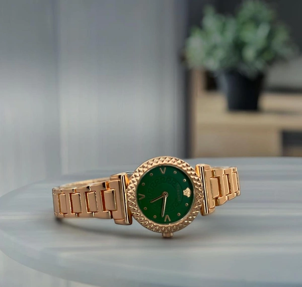 Versace Stylish Analog Watch Collection For Women - Gold