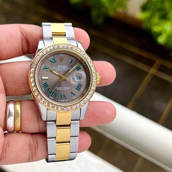 Rolex Men High Quality Brand Watch - Gold