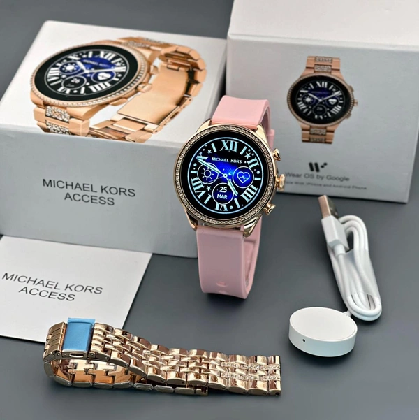 Michael Kors By Fossil Diamond Design Smart Watch - Gold