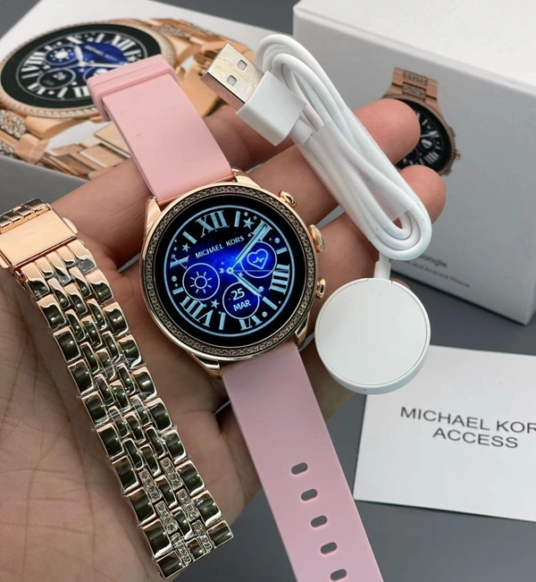 Michael Kors By Fossil Diamond Design Smart Watch - Gold