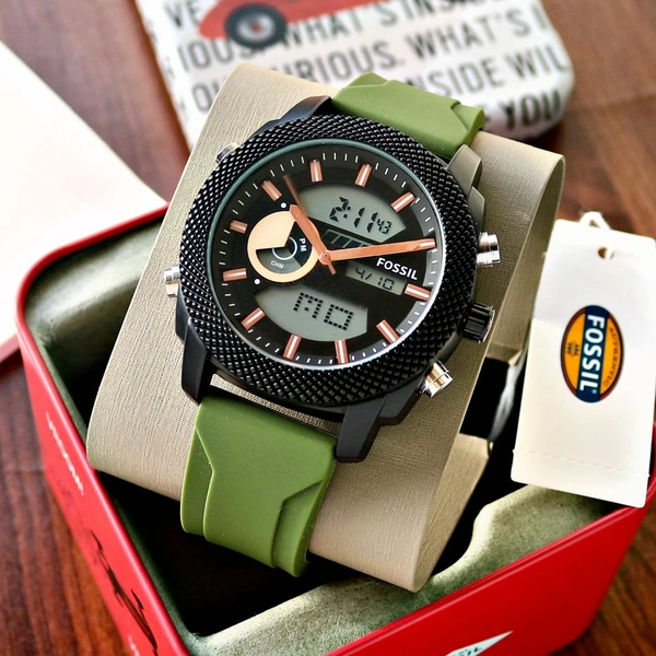 Fossil Men Watch - Green Leaf