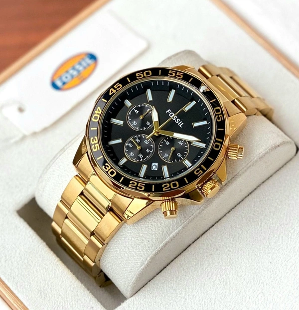 Fossil Men Best Stylish Watch - Gold