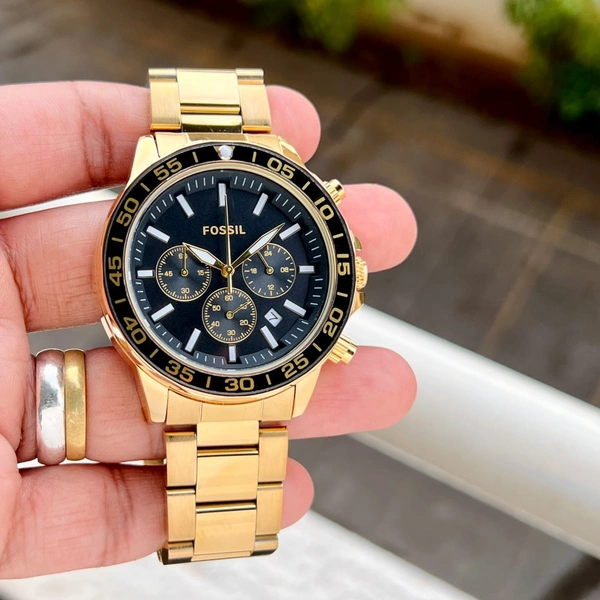 Fossil Men Best Stylish Watch - Gold