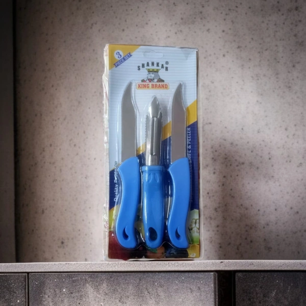 knife set combo set pack of 3 multi clour