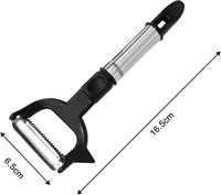 Stainless Steel Multi-Functional 3-in-1 Vegetable & Fruit Peeler with Sharp Blade | Julienne, Slice & Peel | Kitchen Tool"