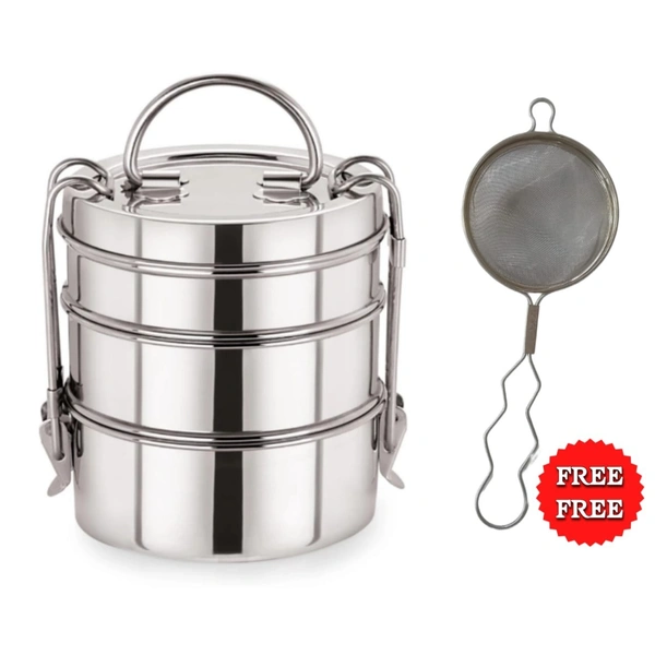 steel 3 contener lunch box 