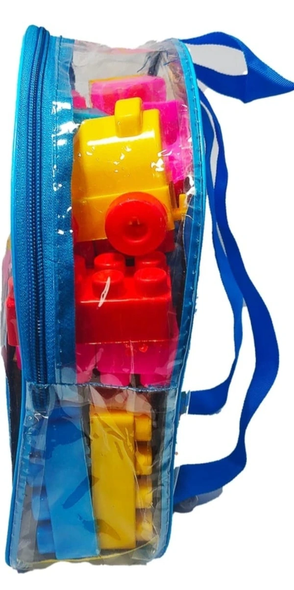 "Kids Puzzle Building Block Set – 43 Pcs, Educational Toy for 3+ Years, with Carry Bag – Multicolor"