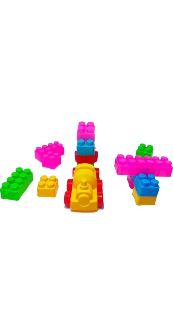 "Kids Puzzle Building Block Set – 43 Pcs, Educational Toy for 3+ Years, with Carry Bag – Multicolor"