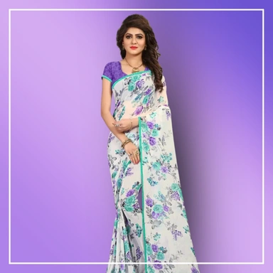 Floral Print Sarees