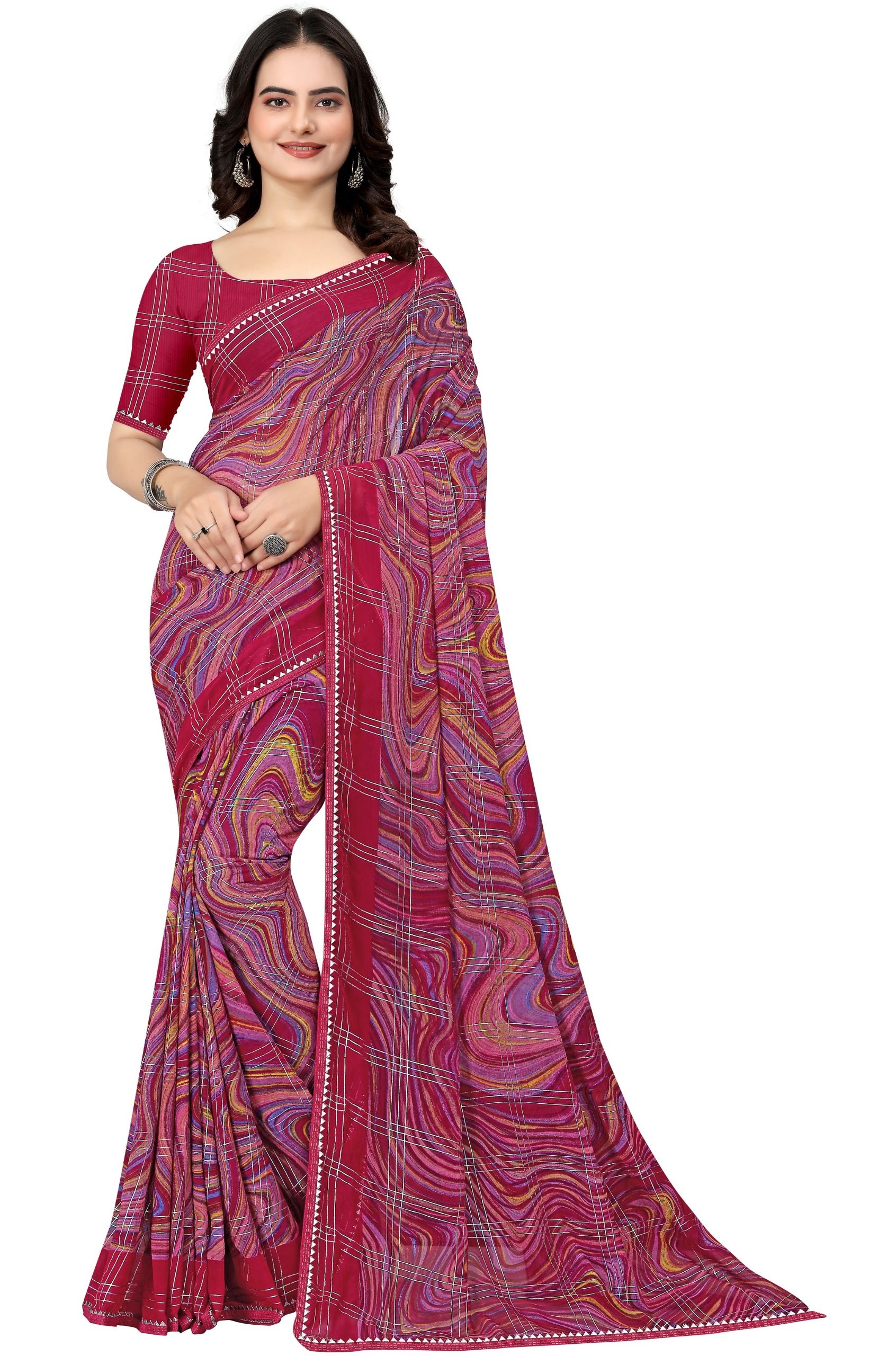 Ladies Fancy Print Saree Exporter, Manufacturer and Supplier from Surat,  India