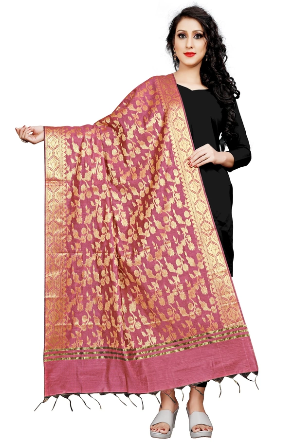 Kalaa Varsha Sarees Kalaa Varsha Banarasi Dupatta (DP203a_Dark Peach)