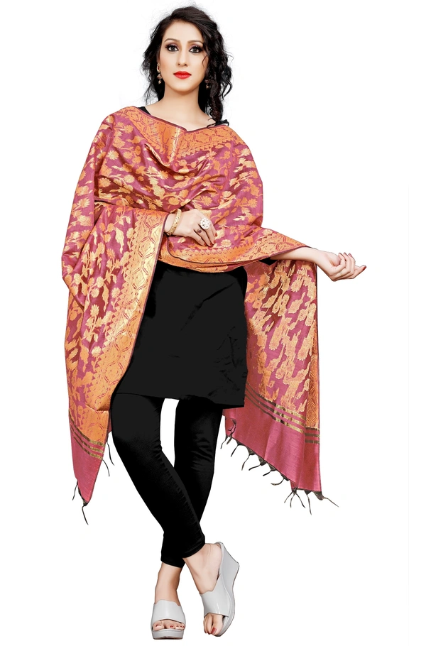 Kalaa Varsha Sarees Kalaa Varsha Banarasi Dupatta (DP203a_Dark Peach)