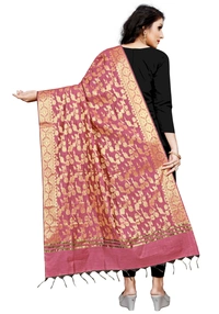 Kalaa Varsha Sarees Kalaa Varsha Banarasi Dupatta (DP203a_Dark Peach)