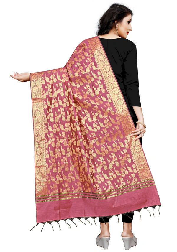 Kalaa Varsha Sarees Kalaa Varsha Banarasi Dupatta (DP203a_Dark Peach)