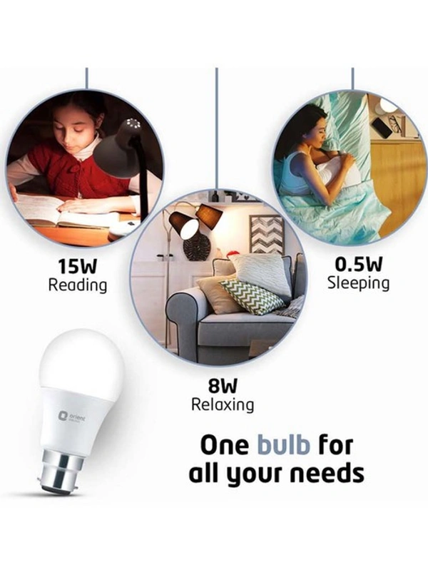 Orint Electric 15 W Round B22 Inverter Bulb (With ) - White