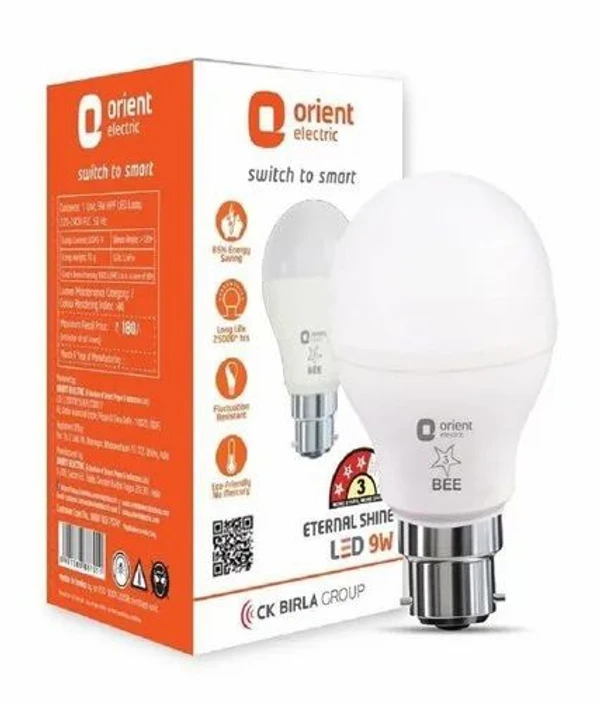 Orint Electric 9 W Round B22 Inverter Bulb (With )