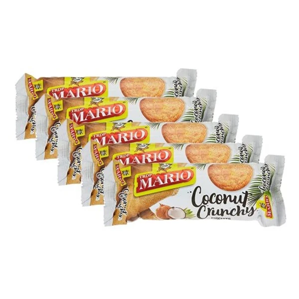 Mario COCONUT Crunch Beskut Snacks - 5Ps