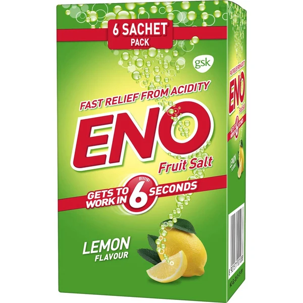 Eno Fruit Salt - Lemon, 30 g ( Pack of 6) - 30g (Pack 6), 30g, (Pack 6)