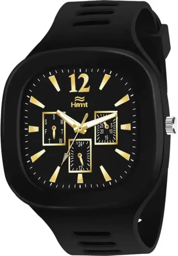 hamt Analog Men's Watch (Multicolor Dial Multi Colored Strap - 1Ps Watch, Black