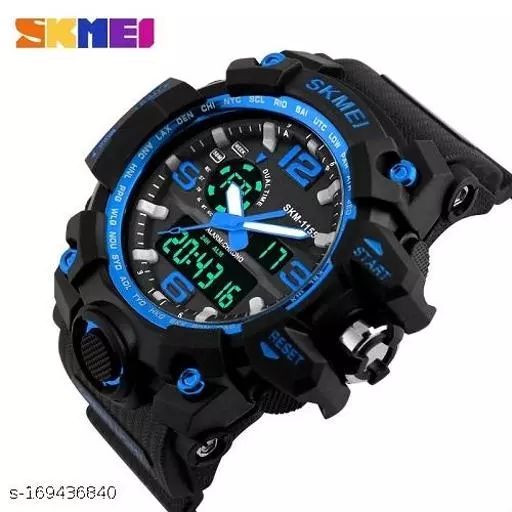 SKMEI Men s Sports Watch Large Face Waterproof Dual Time