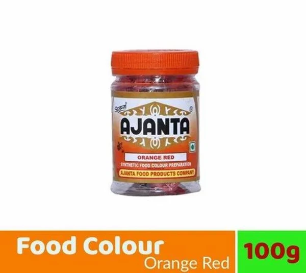Ajanta Orange Red Food Color, Packaging Type: Plastic Jar ,Pack - 100g