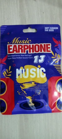MUSIC EARPHONE SOFT CUSHION EAR BUDS - Black