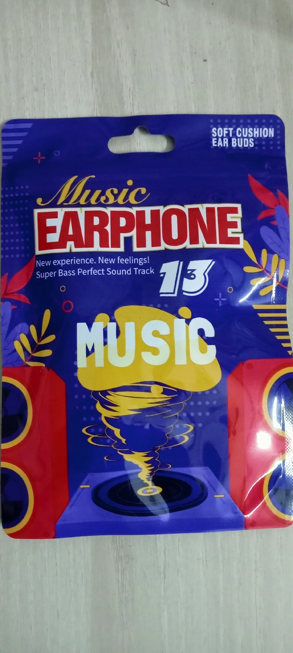 MUSIC EARPHONE SOFT CUSHION EAR BUDS - Black