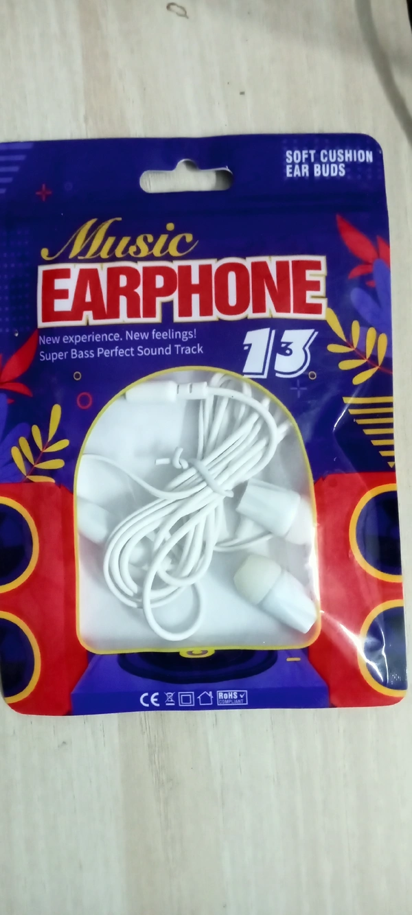 MUSIC EARPHONE SOFT CUSHION EAR BUDS - White