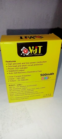 Vjt Travel Charge500 MAh - Black