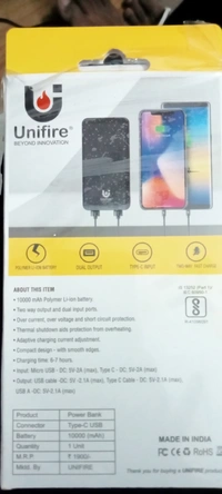 Unifire power Bank 10000mAh - Black