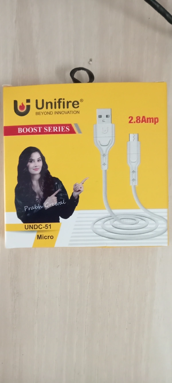 Unifire UNDC 51 DATA CABLE 2.8 AMP MICRO USB - White