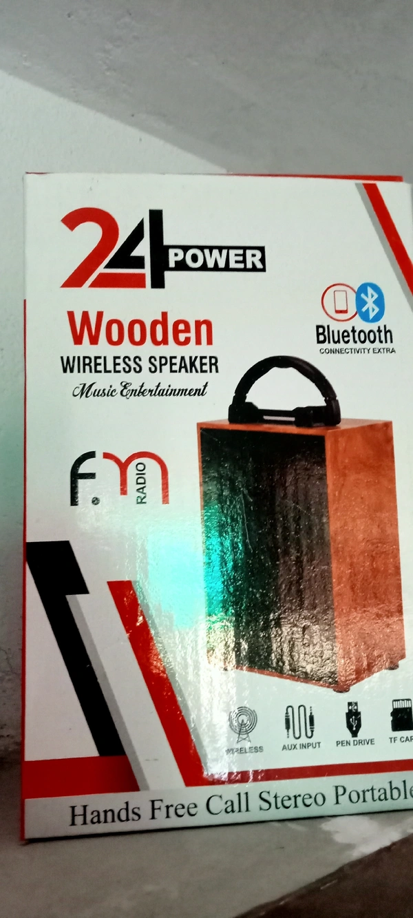 Wooden Speaker Wireless  - Black