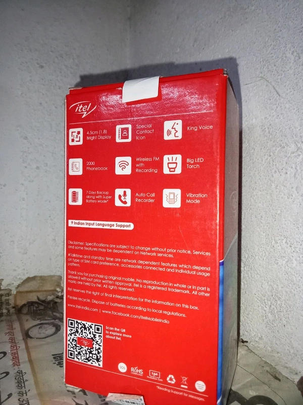 Itel It2163s Keypad Mobile  - Red